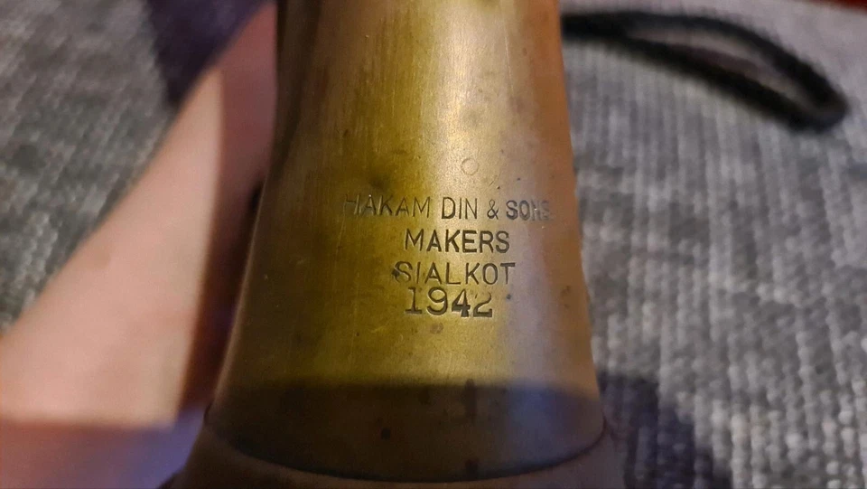 Cuerno de corneta Bb Segunda Guerra Mundial Ejército Británico De colección Patrimonio Militar Cobre Foto 4 de 4