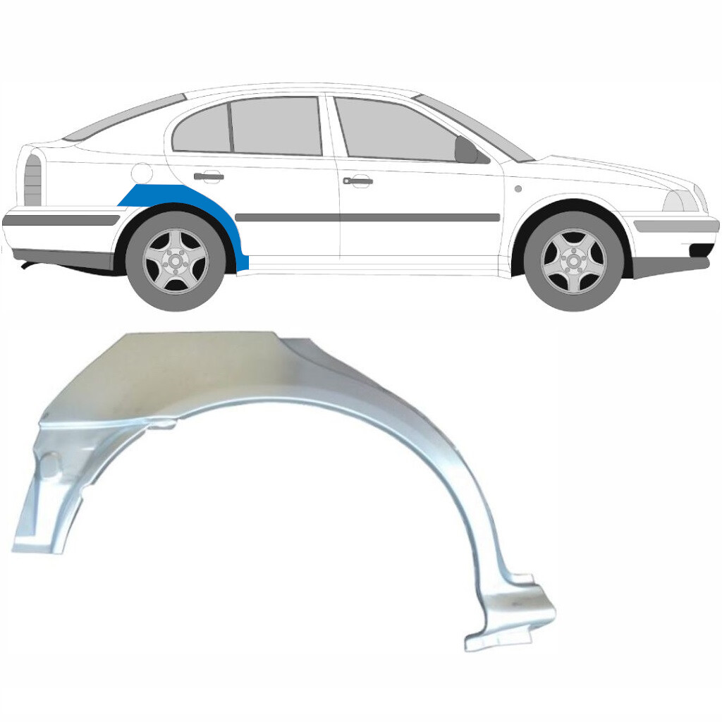 SKODA OCTAVIA I 1996-2010 REAR WHEEL ARCH REPAIR PANEL / RIGHT RH