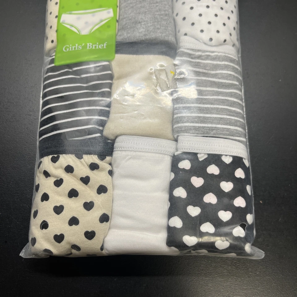 Трусики для девочек Faded Glory упаковка 9 шт. разные размеры 14 НОВЫЕ (сердца в горошек) - Изображение 3 из 4