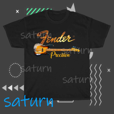 New Fender Precision Bass Active Logo American T-Shirt Funny Size S to 5XL