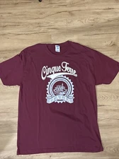 Cinque Terre JHK Mens’s XL Burgundy Short Sleeve T-Shirt Tee