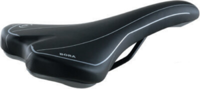 Montegrappa Sattel Bora 275 x 145 mm Unisex schwarz, sehr leicht, Gelpolsterung 