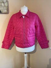 John Richmond Bubblegum Pink Heart Stitched Quilted Jacket Size 42 14 New €230