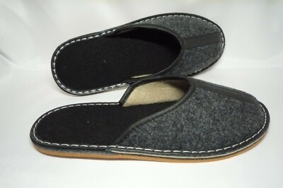 APREGGIO Filz Pantoffeln Herren - Handgefertigte Hausschuhe Aus Filz