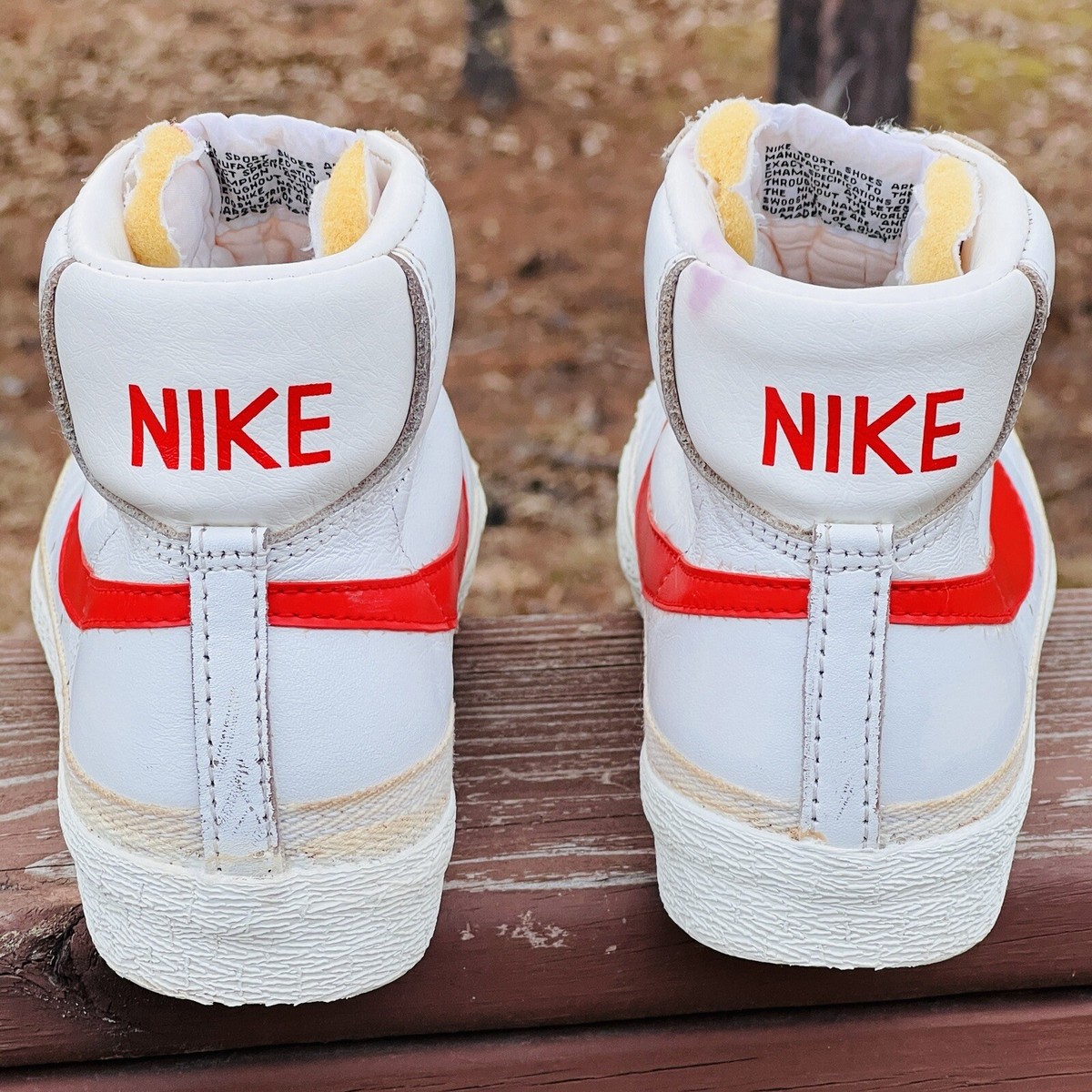 VTG 1980 NIKE BLAZER ORIGINAL SZ 7 1/2 LEATHER WHITE & RED VTG 1980 NIKE BLAZER ORIGINAL SZ 7 1/2 LEATHER WHITE & RED