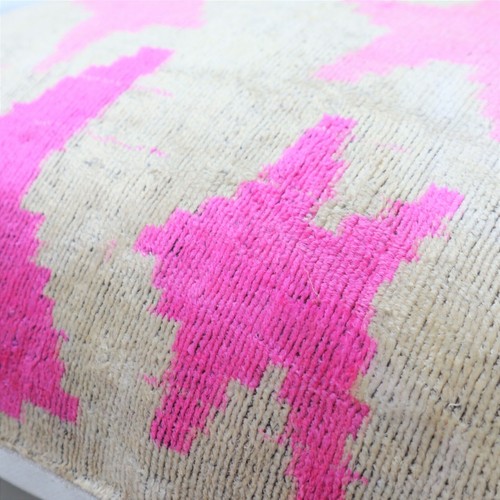 Handmade Luxury 100% Silk Velvet Decorative throw Pillow & Feather Duck insert - Picture 9 of 12