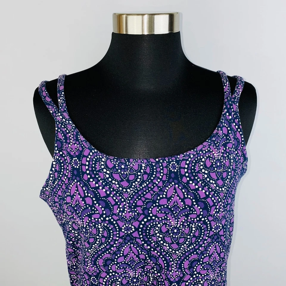 Top bohemio sin mangas SB Active para mujer grande L tonos morados rosa claro Foto 2 de 4