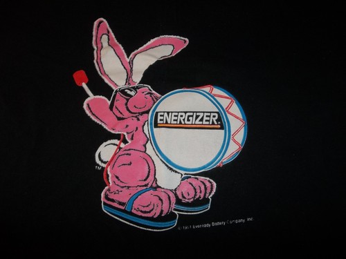 Vtg 1991 EVEREADY BATTERIES ENERGIZER BUNNY T-SHIRT Size XL - Picture 4 of 12