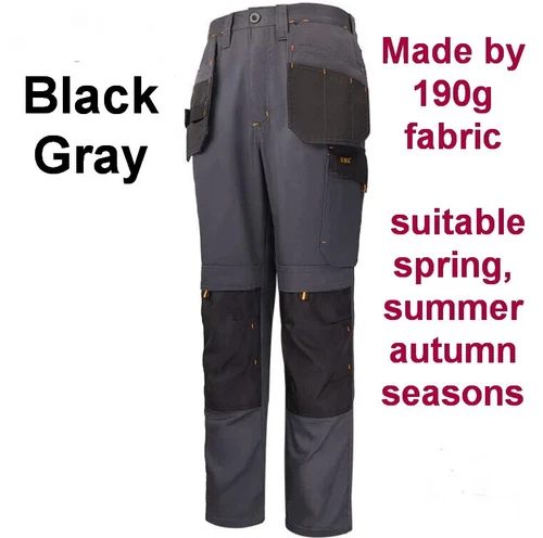 Men Multi-Pocket Cargo Pants Work Pants Wear-Resistant Pants Worker's Trousers - Picture 12 of 42