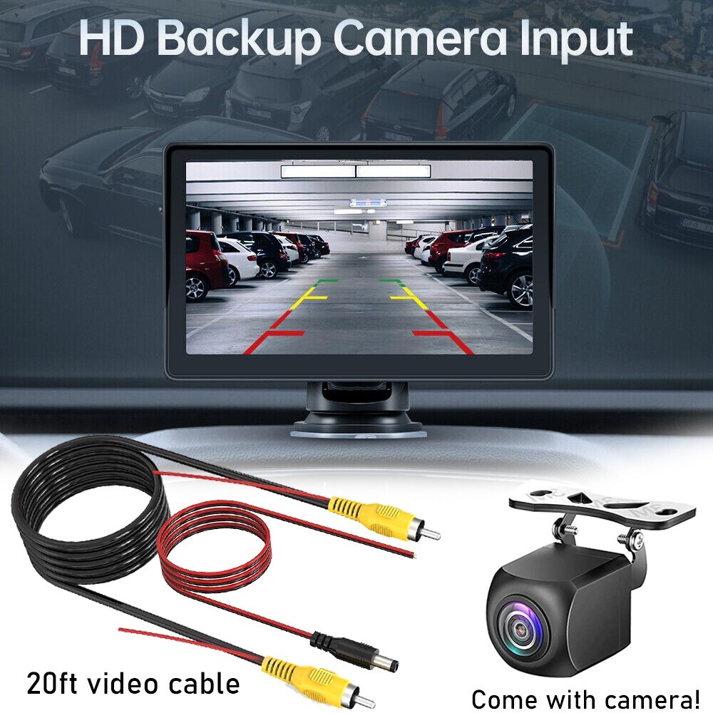 7" Universal Touch Portable Screen Car Stereo Radio Apple/Android CarPlay Auto