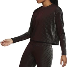 NWT$80 Nike Womens Run Division Midlayer Long Sleeve Top CU6168-011 Animal print