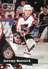 1991-92 Pro Set - Jeremy Roenick #280 French - Chicago Blackhawks