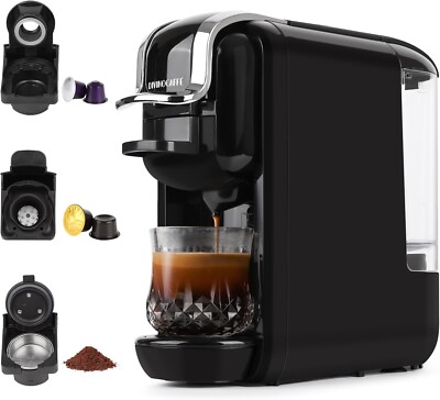 19 Bar Espresso Maker for Nespresso Capsule Lavazza Blue Capsule & Coffee Powder