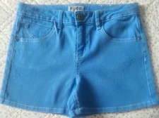 MUDD Distressed Blue Cotton Blend Denim Shorts Girls' Size 16