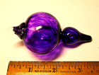 Vintage Purple Hand Blown Art Glass Finial Christmas Ornament MCM Atomic Mod — photo 5