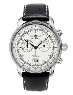 Zeppelin 7690-1 100 Jahre Zeppelin Chronograph Fliegeruhr 42 mm