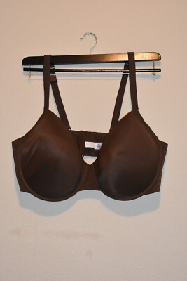 Bug Top Bra FASHION BUG Plus Size 44DDD Brown Satin Padded Bra | eBay