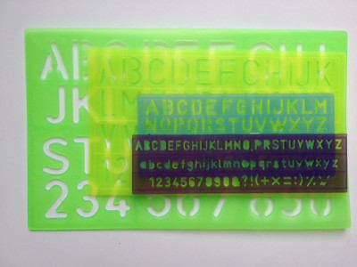 Alphabet Template Letters Numbers Small Capital Plastic Stencil Lower Uppercase