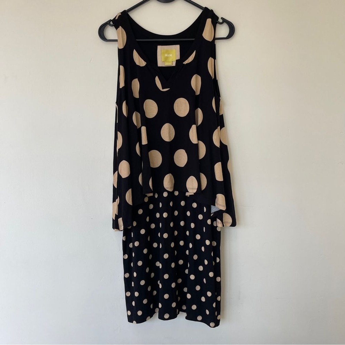 anthropologie black polka dot dress Anthropologie Maeve Black/White Polka Dot Mini Dress/Romper by Anthropologie