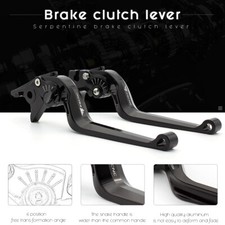Palanca de embrague de freno larga negra FXCNC CNC para Honda Suzuki Kawasaki Yamaha BMW