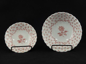 J G Meakin Classic White Cereal Sauce Bowl W Pink Rose Ebay