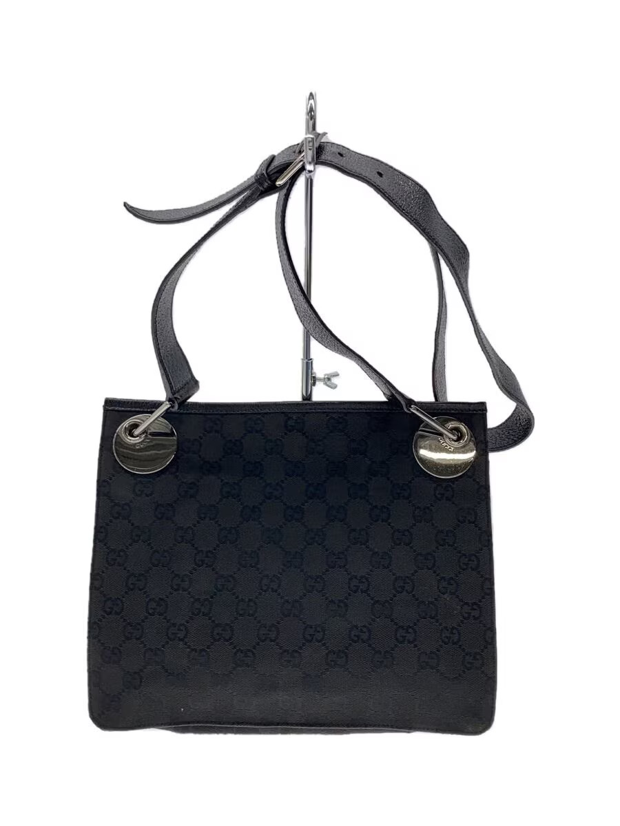 Gucci GG Canvas Leather Black Shoulder Bag 120841