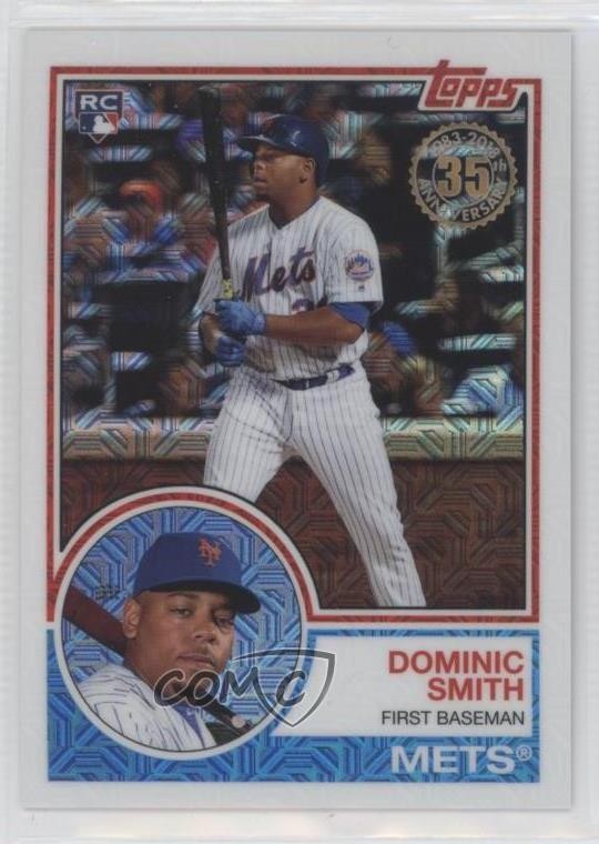2018 Topps Silver Pack 1983 Topps Design Chrome Series 1 Dominic Smith #36 tx8