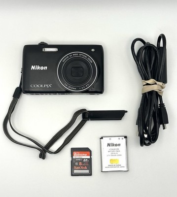 Nikon COOLPIX S4100 Digital Camera Black W/ Battery and Charger