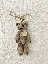 Gucci Upcycled Teddy Bear Keychain Handmade Christmas Gift
