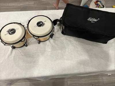 Easter - EBO-1 Bongo Set Percussion Drum Handheld Bag Excellent!