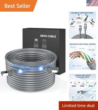Starlink Cable 100FT - High-Speed Weatherproof Extension for Satellite Internet