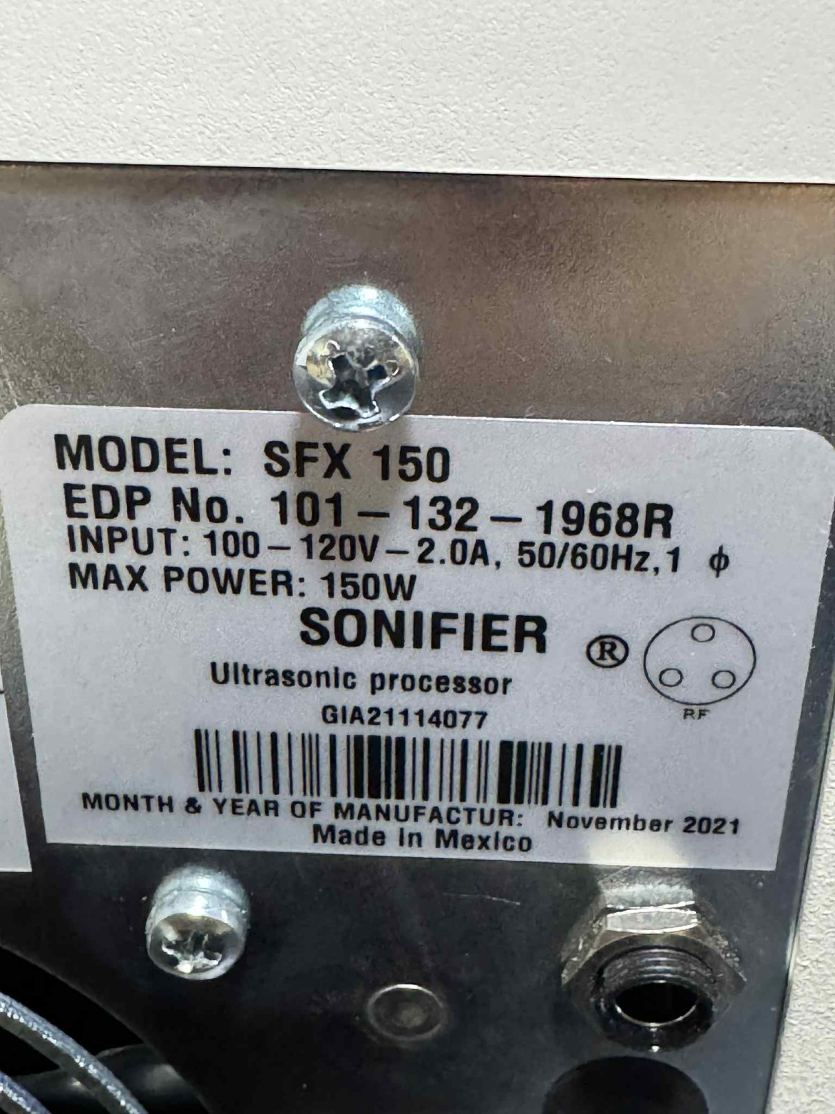 Branson SFX 150 Digital Sonifier Disintegrator Ultrasonic Homogenizer Controller