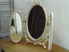 Vintage 1980s/90s French Louis Style Freestanding Triple Dressing Table Mirror