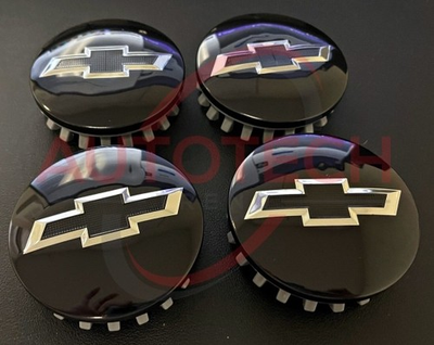 #ad 4pcs Black Chevy wheel Center Caps 22837060 83mm 3.25quot; Tahoe Suburban $24.99