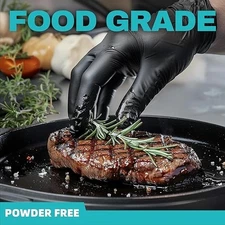 Disposable Nitrile Exam Gloves 100 Pcs 4Mil Chemical Resistant Powder-Free Latex