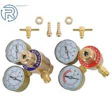 Oxygen Acetylene Gas Regulator Dual Gauge CGA540 CGA200 Welding Cutting Torch