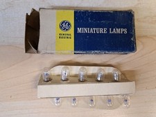 GE General Electric Vintage Miniature Lamp Bulbs Ten 44 Lamps NOS