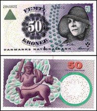 Denmark 50 Kroner, 1999, P-55a.2, UNC