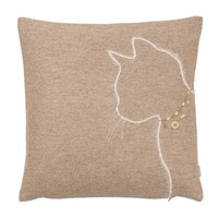Sander Lucy KissenhüLle Dekokissen Sofakissen Couchkissen Katze 40X40 Cm Beige