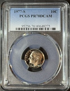 1977 S 10C Roosevelt Dime Proof PCGS PR70DCAM
