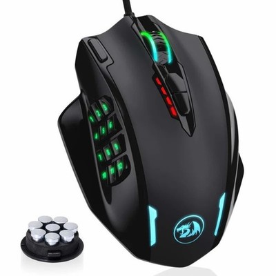 Redragon M908 RGB Gaming Maus LED USB 18 Programmierbare Tasten 12400 DPI RGB DE