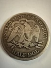 1869-S Seated Liberty Half Dollar Silver Coin Estate Find