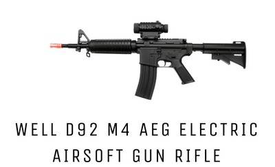 Well M4 Style D2802 Electric AEG Airsoft Gun Full Auto with Battery & Charger