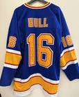 NHL St. Louis Blues #16 Brett Hull AUTOGRAPHED Size XL Hockey Jersey
