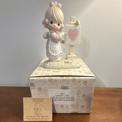 Loving You Dear Valentine Collectors Club Precious Moments Porcelain Figurine