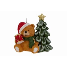 Candela Orso Orsetto natalizio con albero di natale da 12.5 cm 1G9E