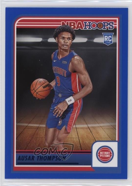 2023-24 Panini NBA Hoops Rookies Blue Ausar Thompson #255 0m56
