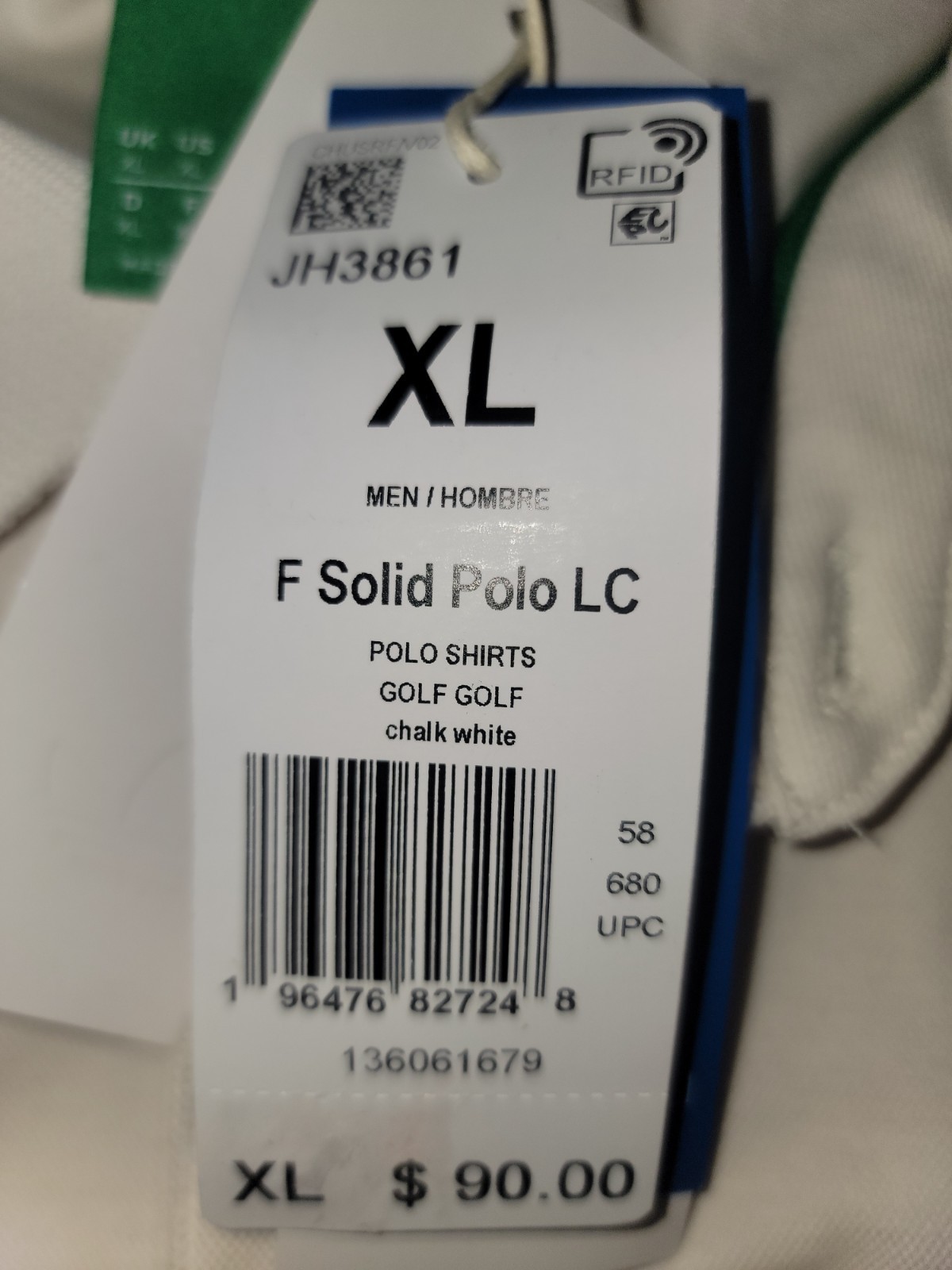 NEW MENS ADIDAS ORIGINALS TREFOIL POLO SHIRT ~SIZE XL  #JH3861 WHITE/GREEN thumbnail 7