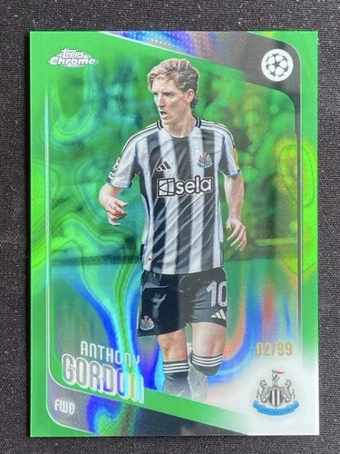 Anthony Gordon 2025-26 Topps Chrome UCC Green Holo Base /99 #159