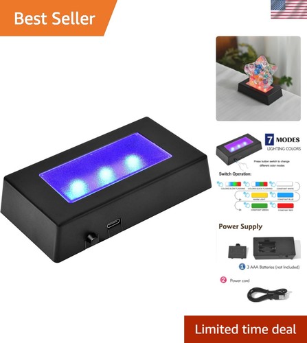 LED Light Base Multicolor Rectangle Display Stand for Crystal Art Lighted Up ... - Picture 1 of 6